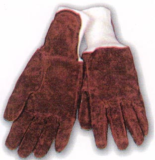 Gloves - Leather Outer, Moisture Barrier, Aramid felt lining, Nomex® knitted cuff, Pulse protector